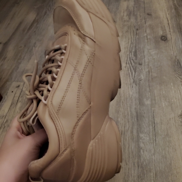 Call It Spring Vegan Chunky Tan Sneakers - Picture 8 of 13